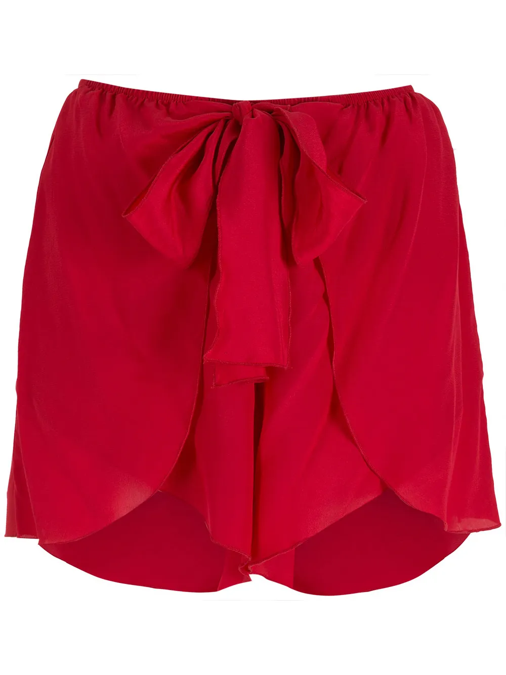 

Andrea Bogosian Adra tie-waist silk shorts - Red
