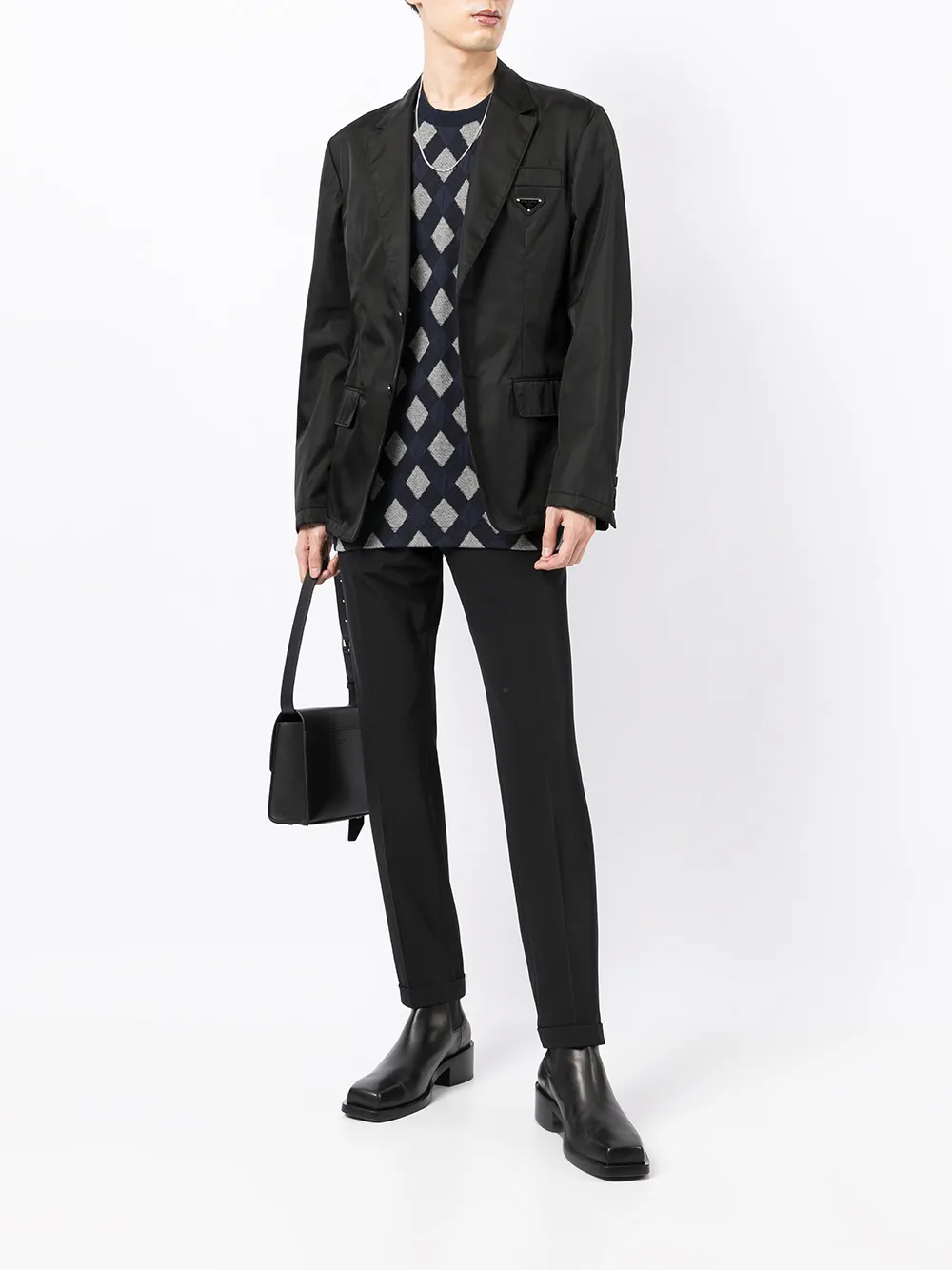 фото Giorgio armani футболка с узором в ромб