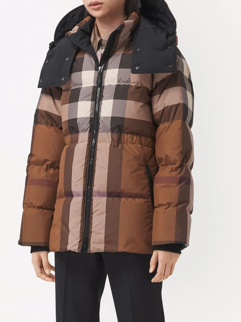 фото Burberry пуховик в клетку