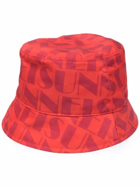 Sunnei logo-print reversible bucket hat