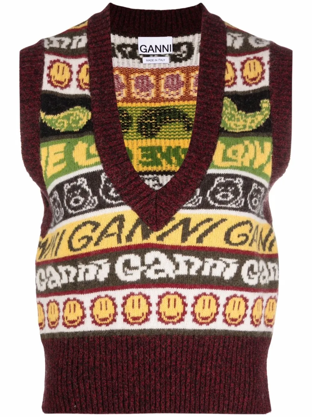 Ganni sweater smiley outlet