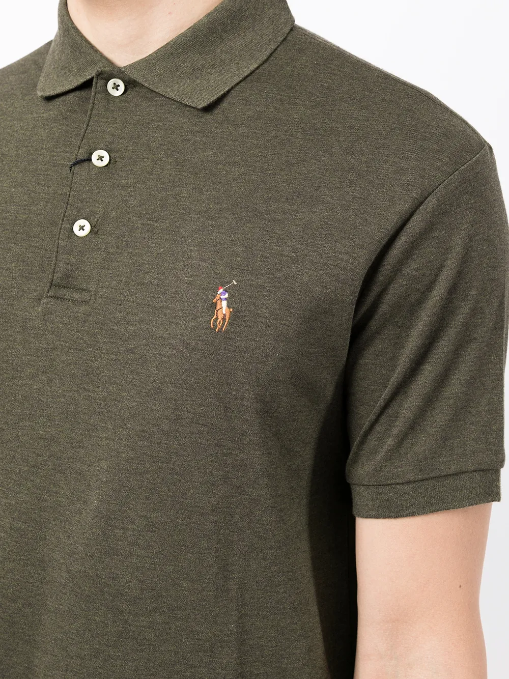 фото Polo ralph lauren рубашка поло с вышитым логотипом