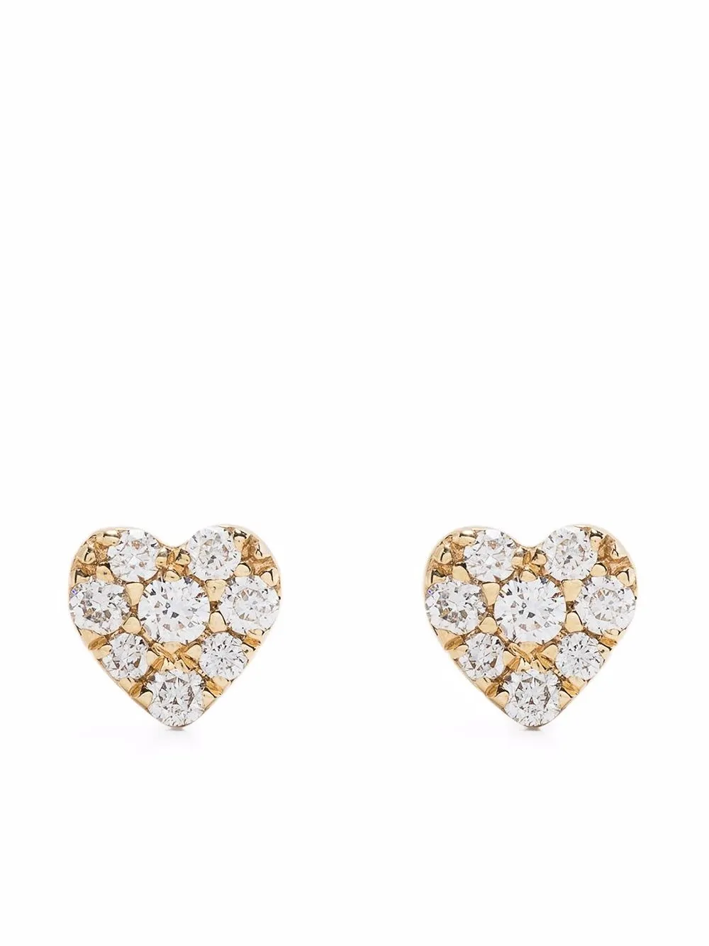 

Djula aretes Heart Bar en oro amarillo de 18kt con diamantes - Dorado