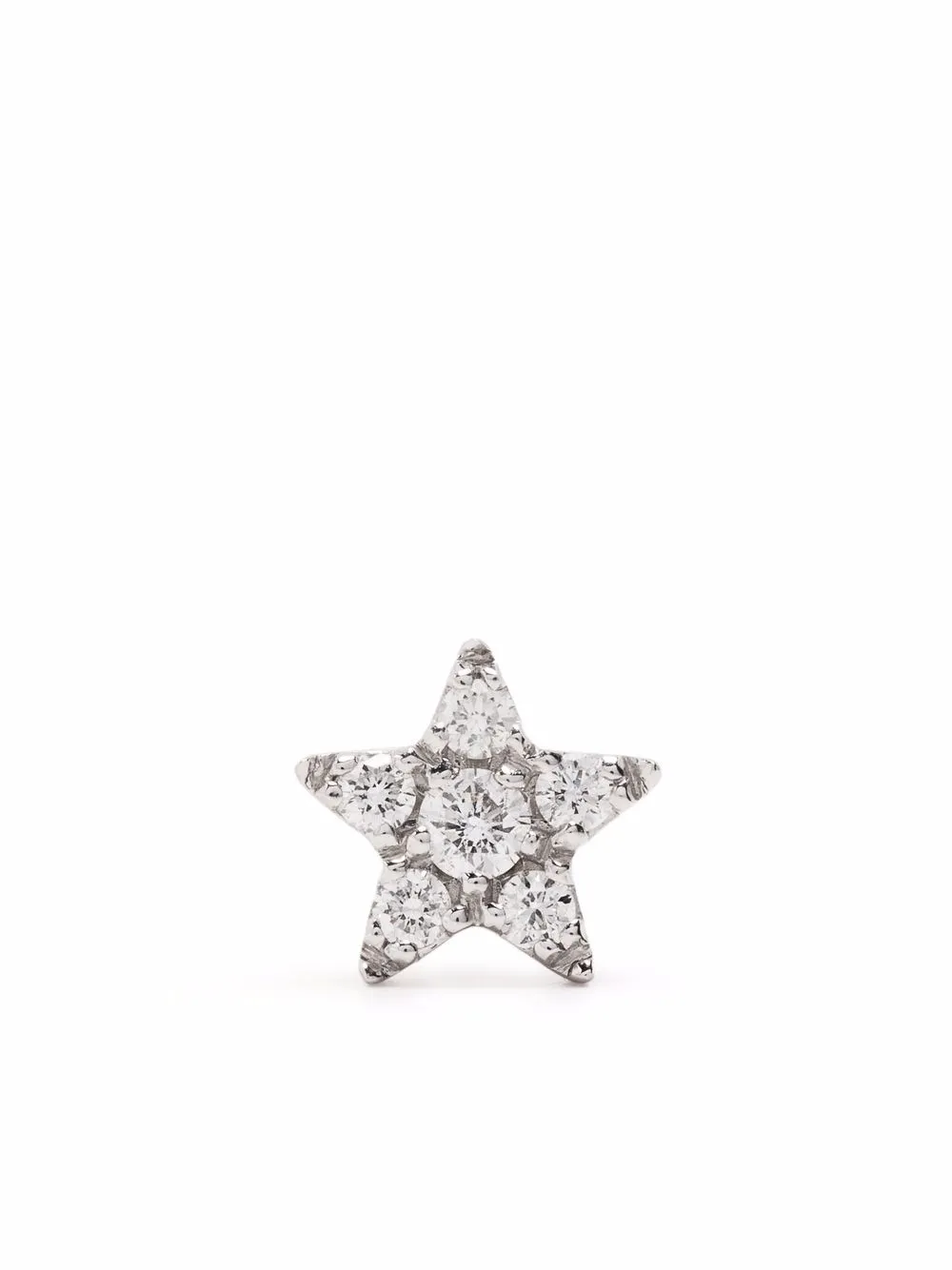 

Djula arete Star en oro blanco de 18kt con diamantes - Plateado