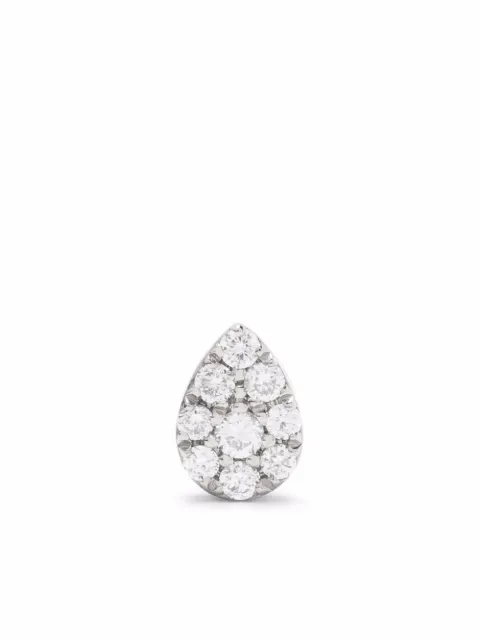 Djula 18kt white gold Pear diamond piercing