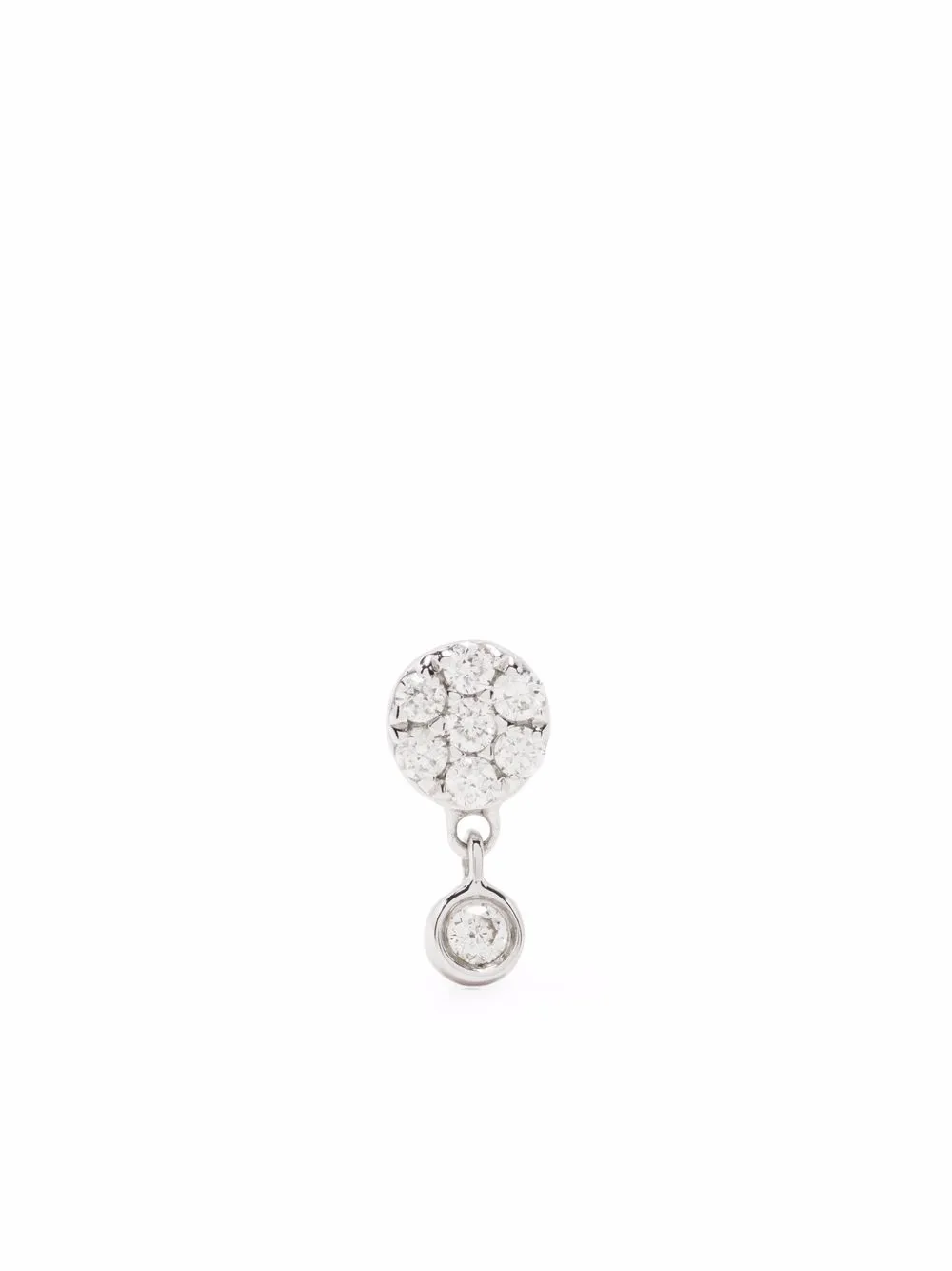 

Djula 18kt white gold Target Tassel diamond earring - Silver