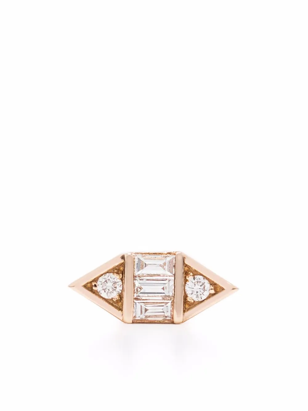 

Djula 18kt rose gold Baguette House diamond piercing - Pink