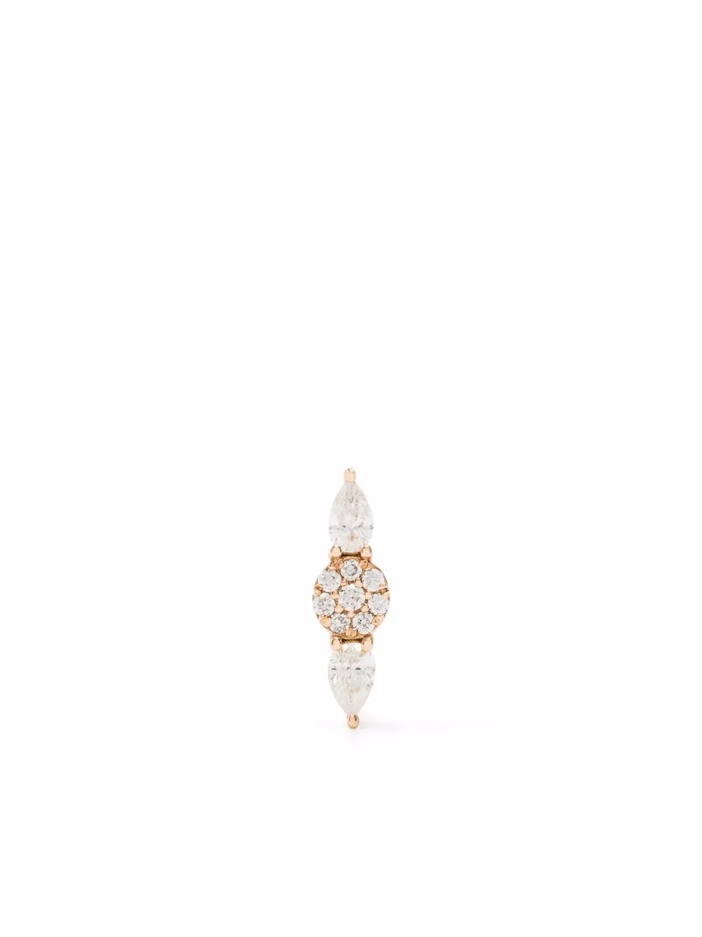 

Djula piercing en oro rosa de 18kt con diamante - Rosado