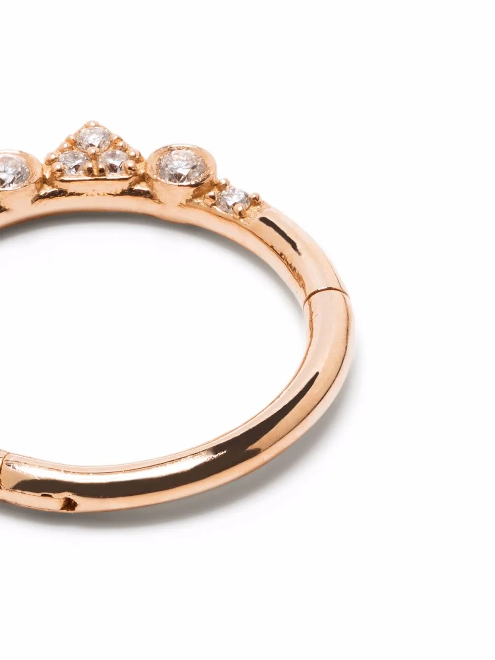 Djula Orecchini Spike a cerchio in oro rosa 18 carati con diamanti | Alta gioielleria | Image 4