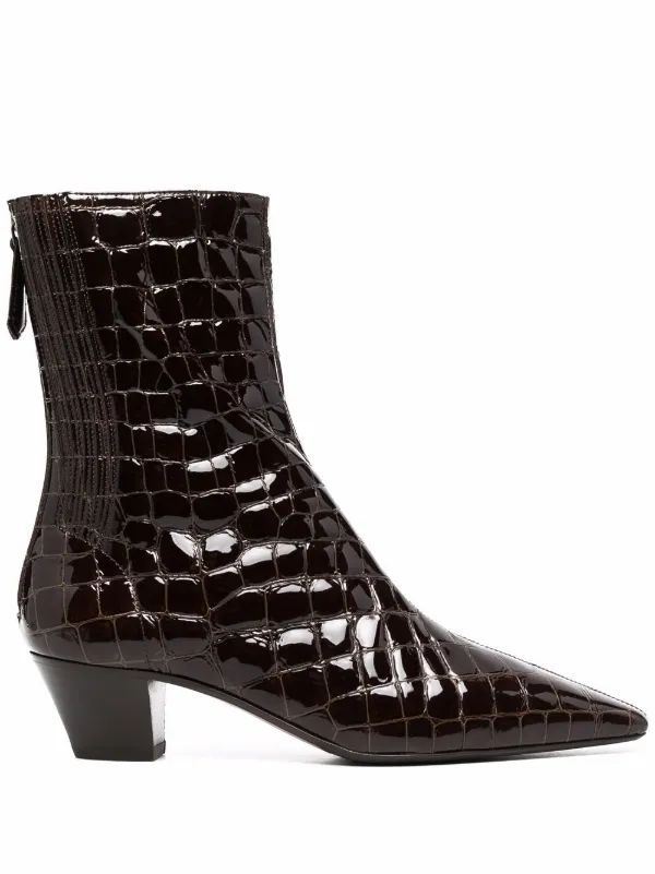 marcel snake effect ankle boots