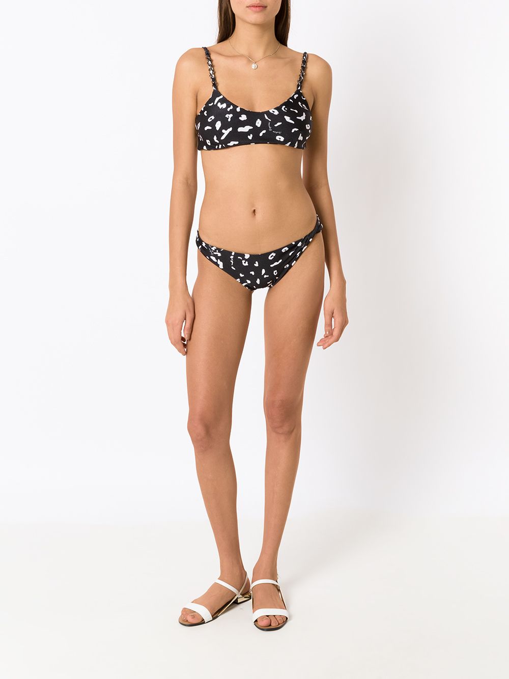 Andrea Bogosian Bikini met abstracte print - Zwart