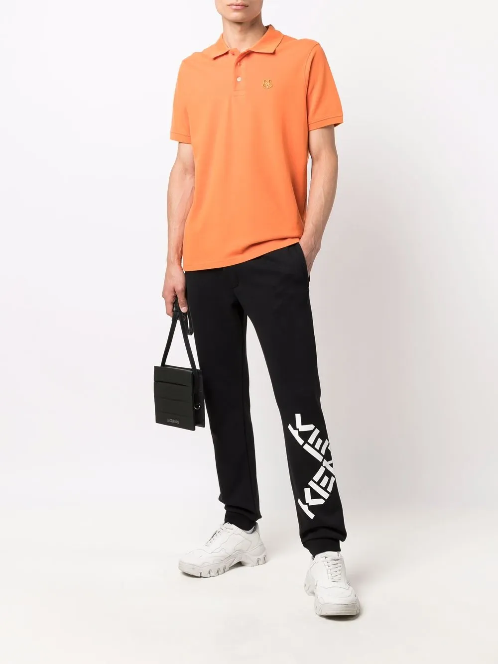 Kenzo Poloshirt met tijgerpatch - Oranje