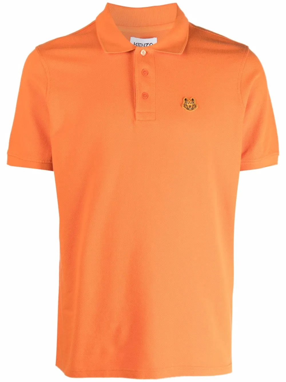 Kenzo playera tipo polo con parche Tigre | naranja | Image 1