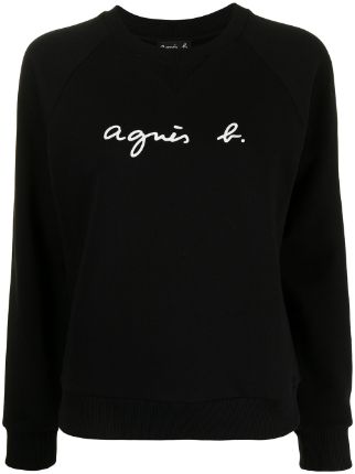 Agnès b. Logo Print long-sleeved T-shirt - Farfetch