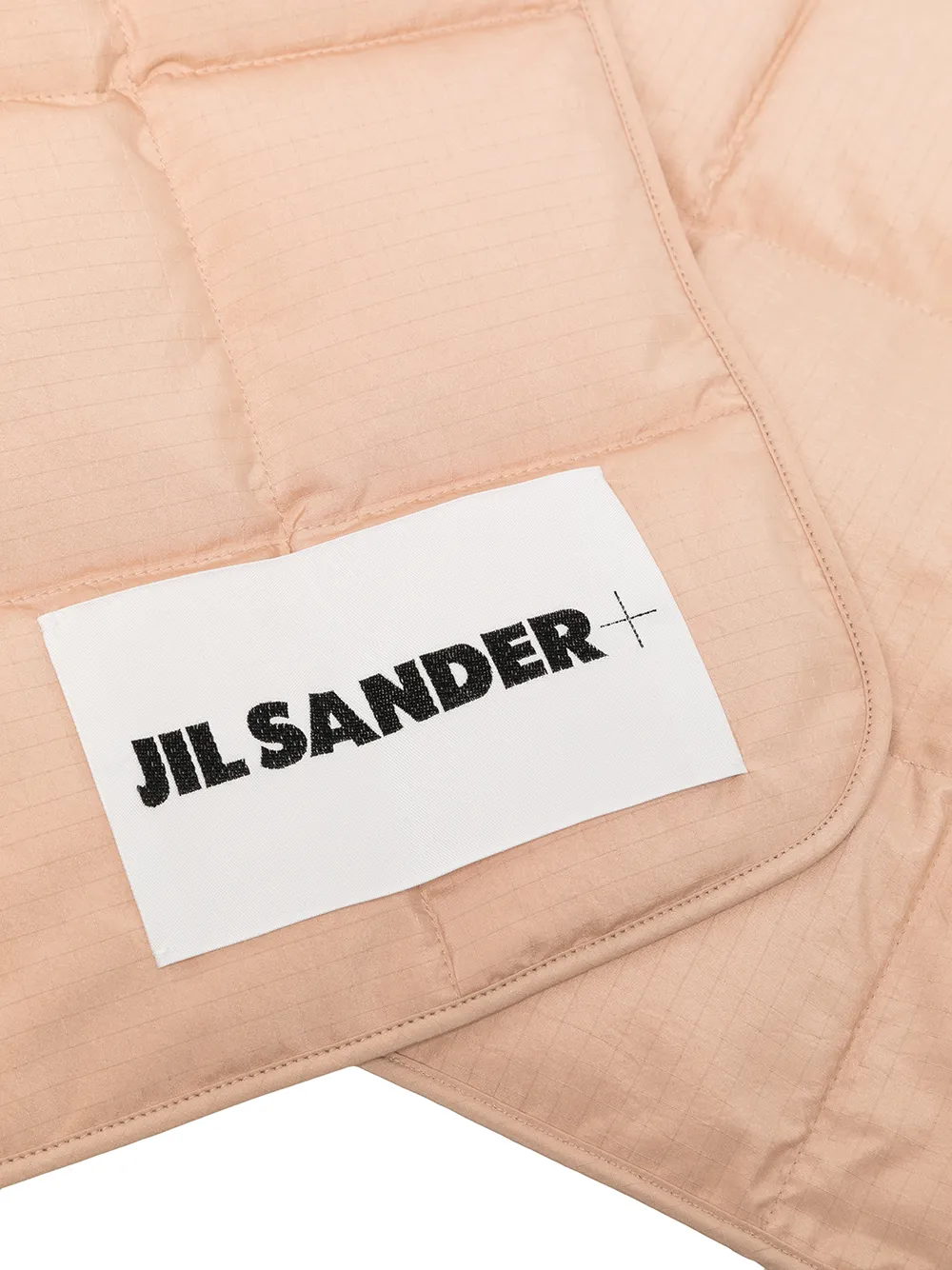 фото Jil sander стеганый шарф с нашивкой-логотипом