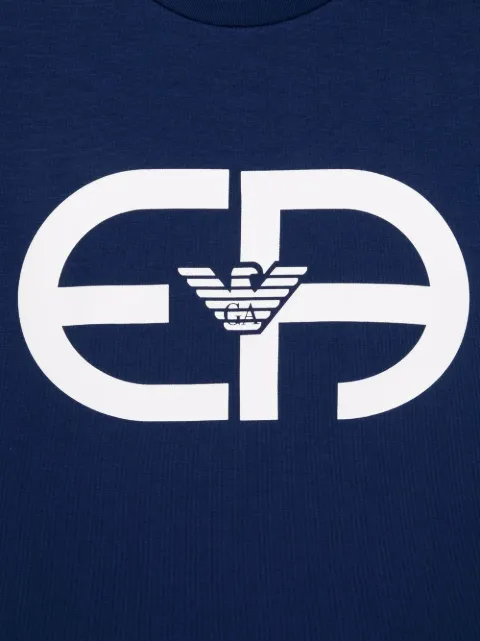 emporio armani kids logo印花卫衣