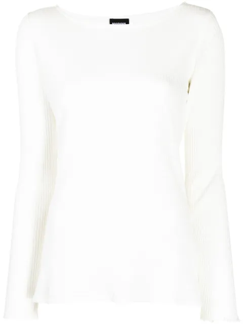 GOODIOUS striped ribbed knit top