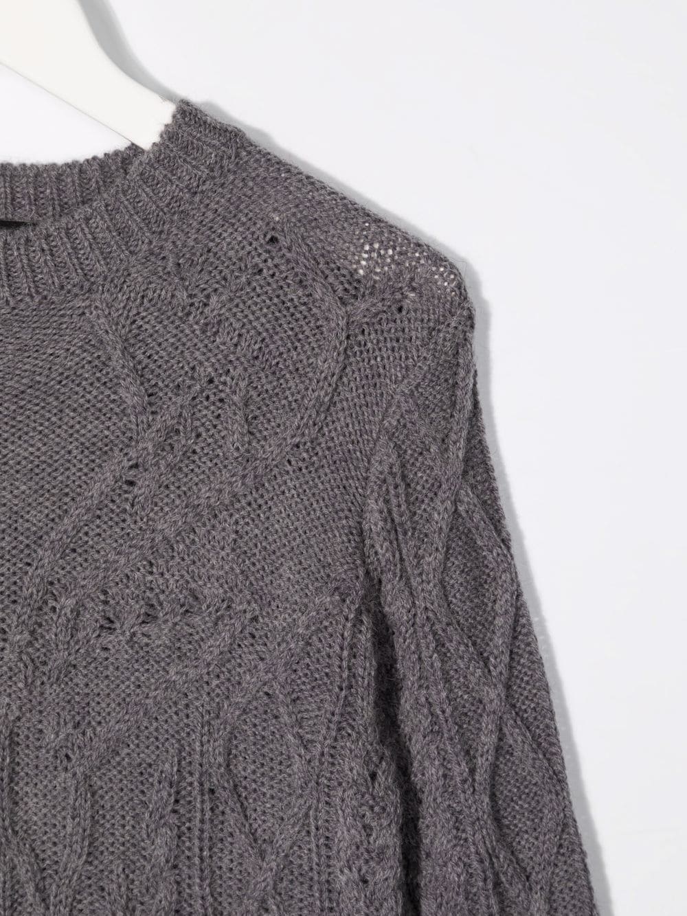 Shop Dsquared2 Cable-knit Jumper In Grey