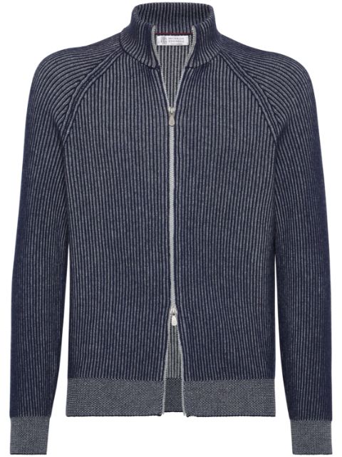 Brunello Cucinelli ribbed zip jacket Men