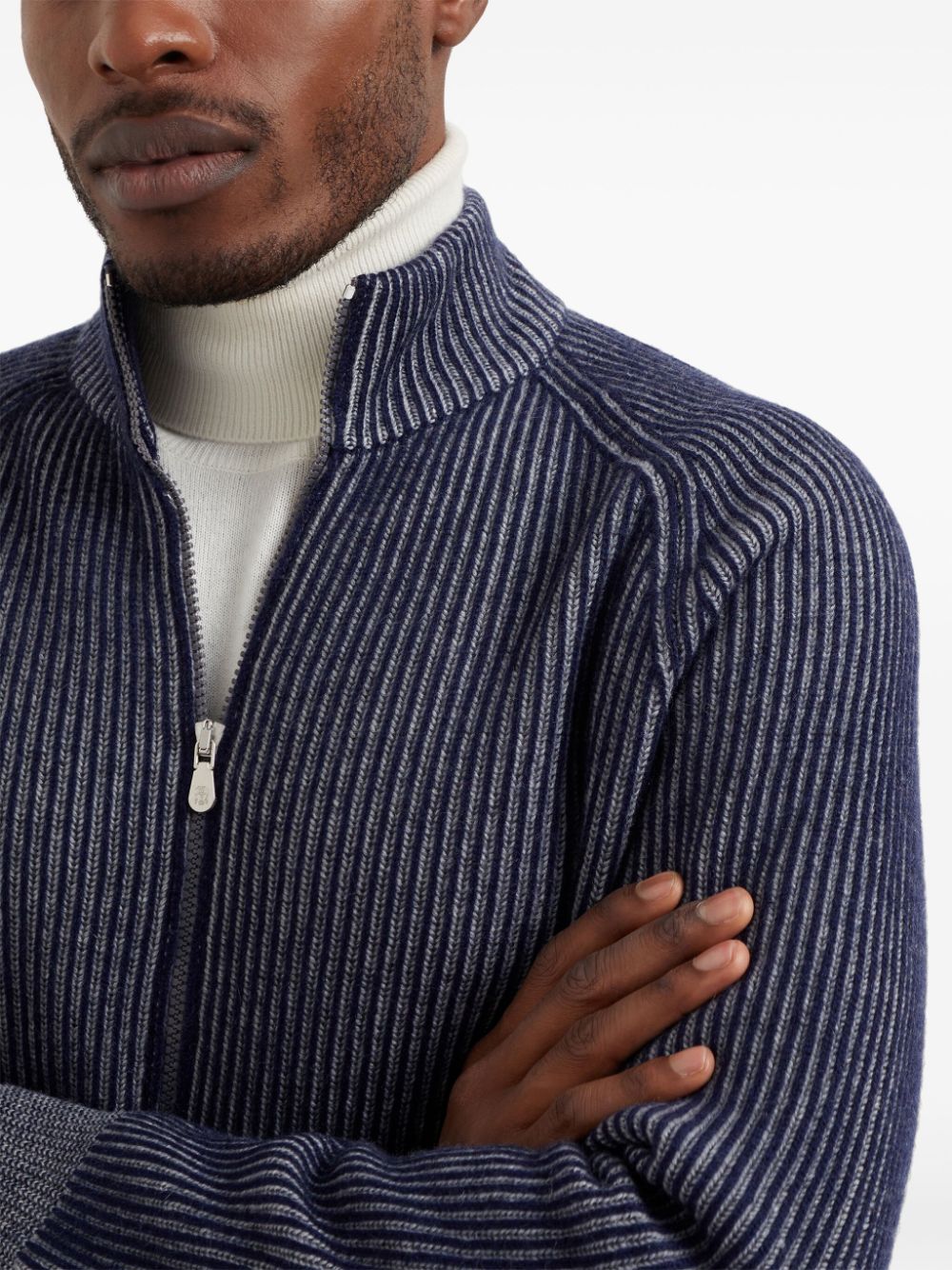 Brunello Cucinelli ribbed zip jacket Men