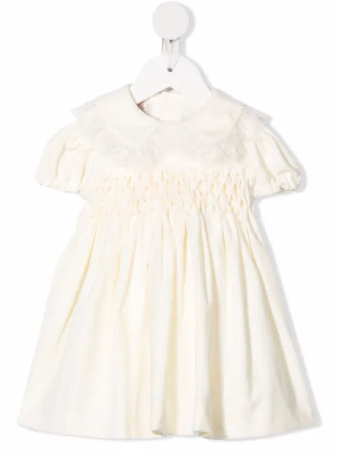 La Stupenderia lace-trim rushed dress 