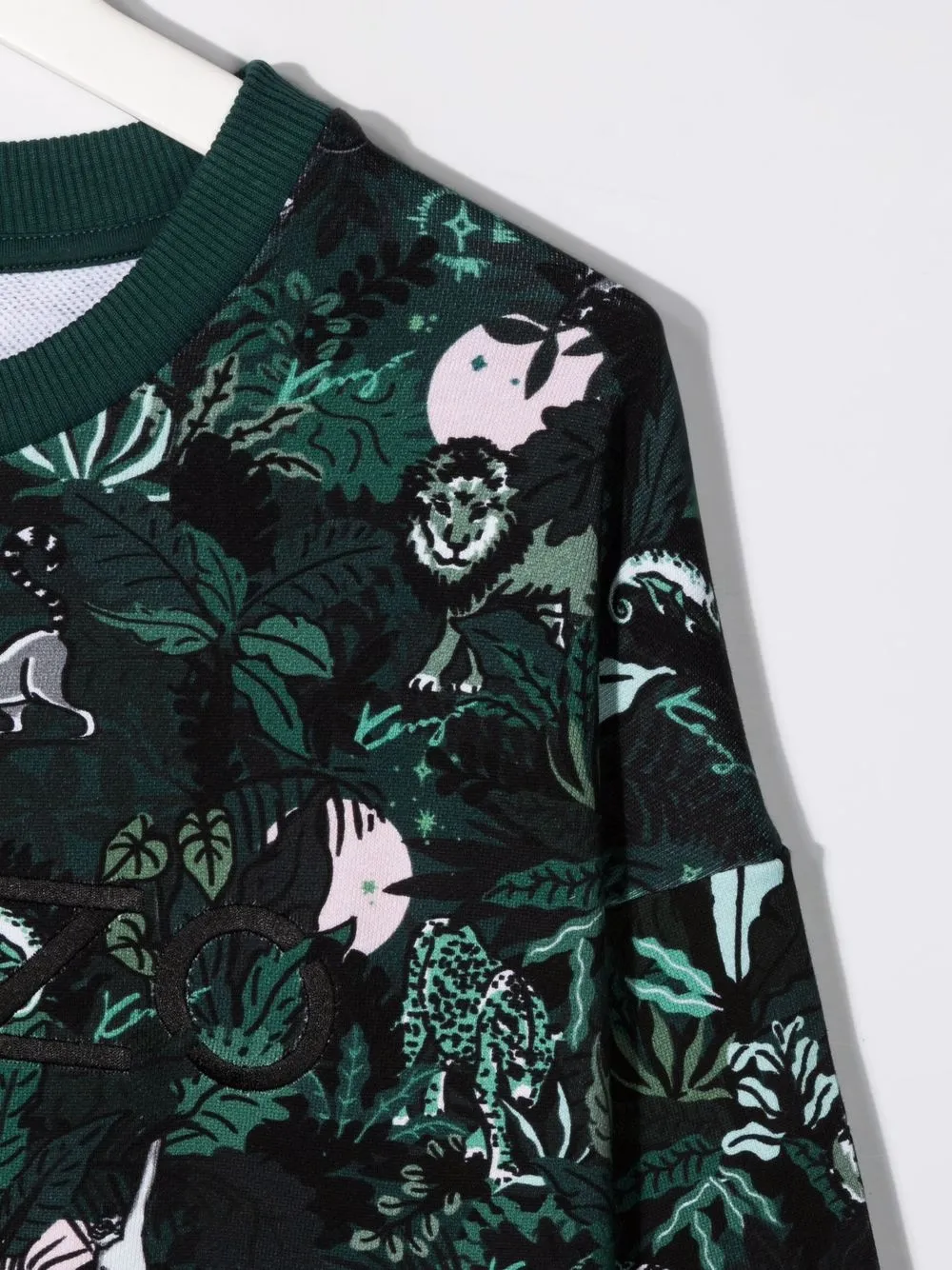 фото Kenzo kids толстовка с вышитым логотипом и принтом