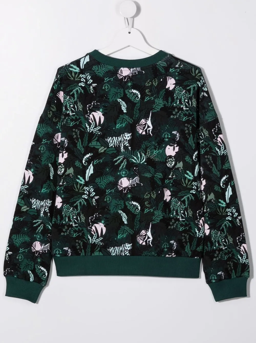 фото Kenzo kids толстовка с вышитым логотипом и принтом