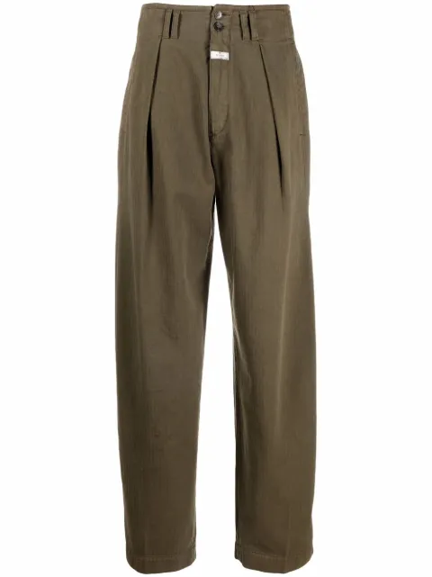 ETRO pleat-detail high waisted trousers