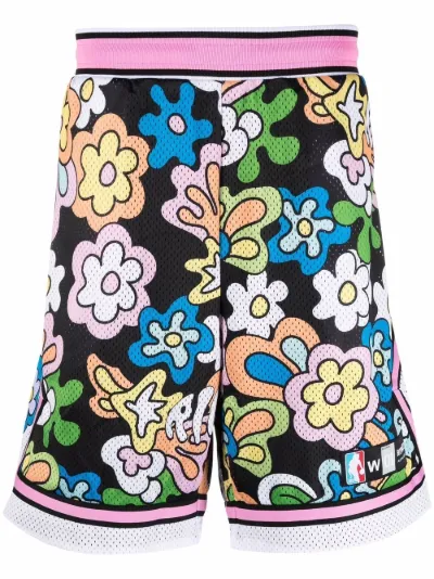 floral-print track shorts | Ripndip 