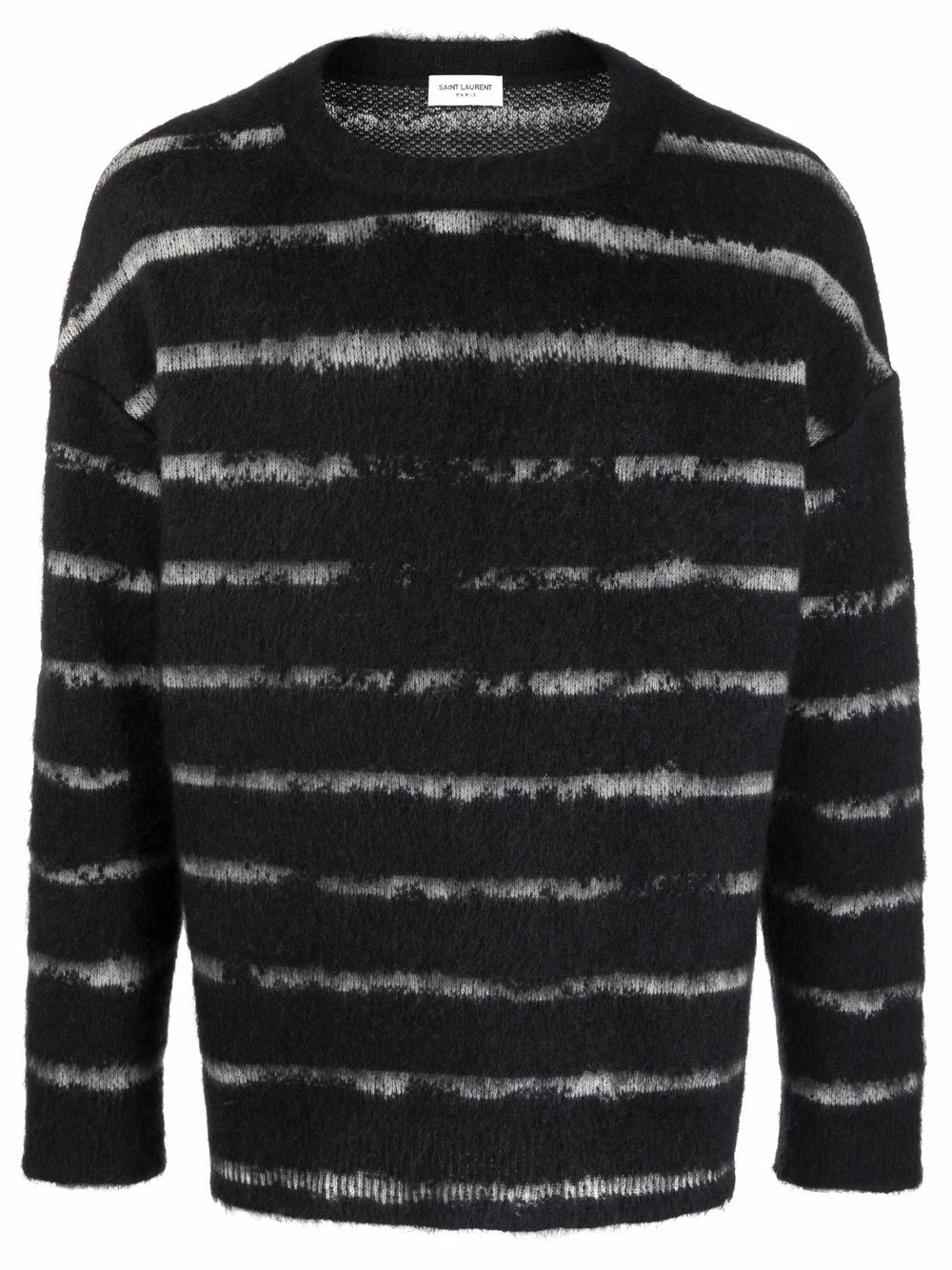 stripe pattern fuzzy jumper