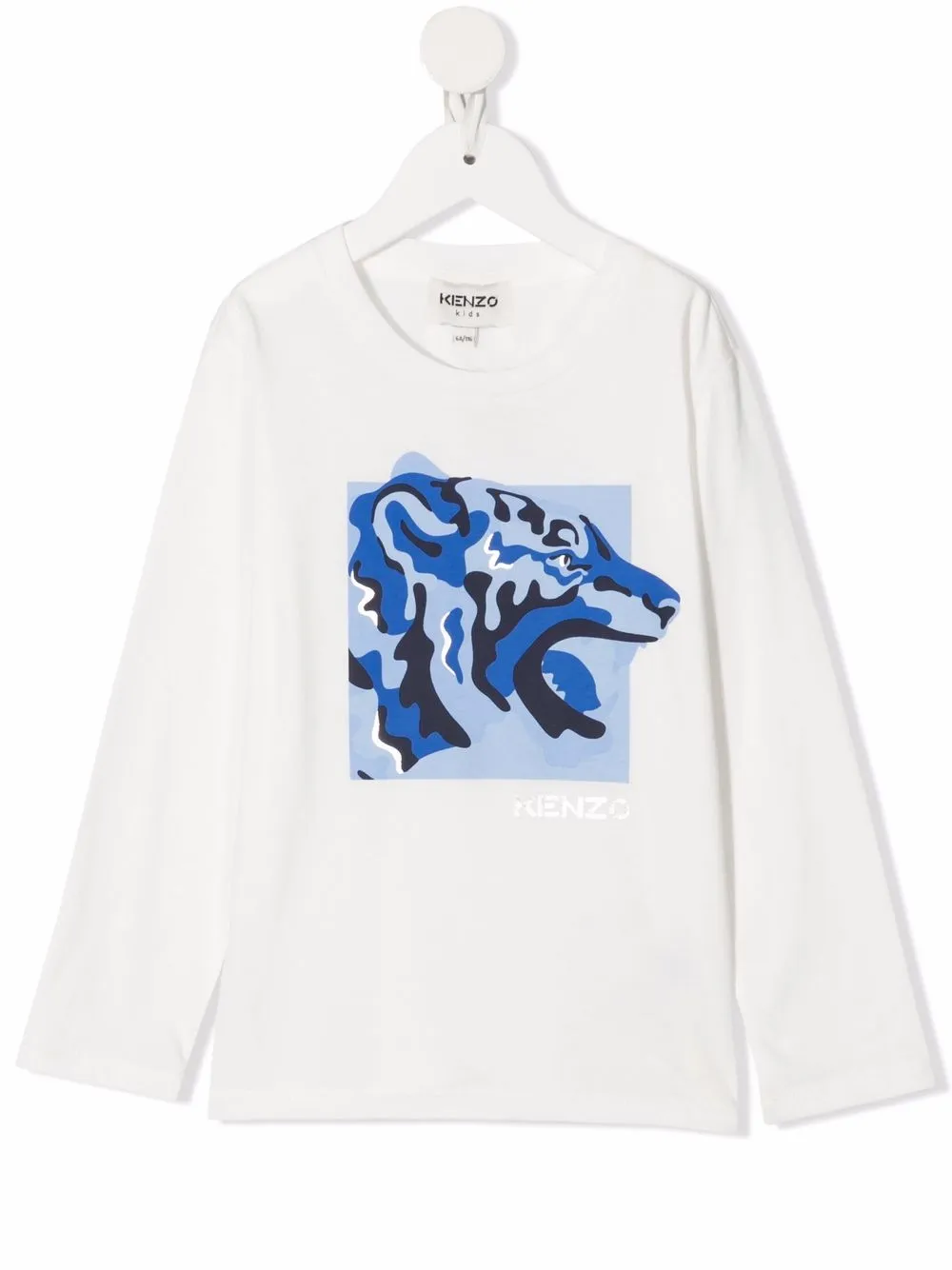 фото Kenzo kids футболка из органического хлопка с принтом tiger