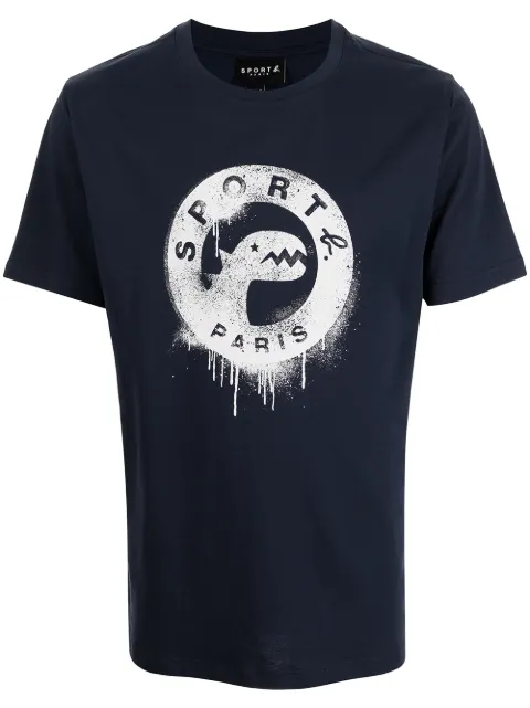 sport b. by agnès b. 喷雾效果恐龙印花t恤