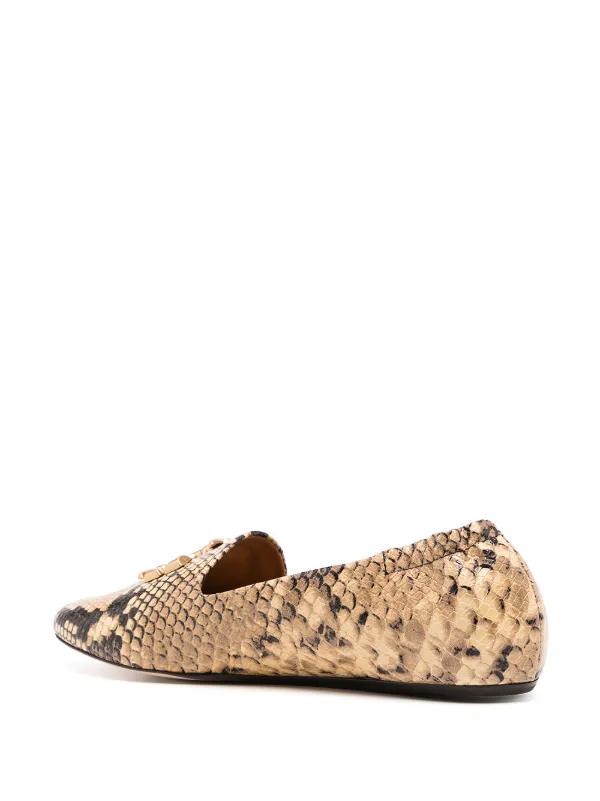 tory burch snakeskin loafers