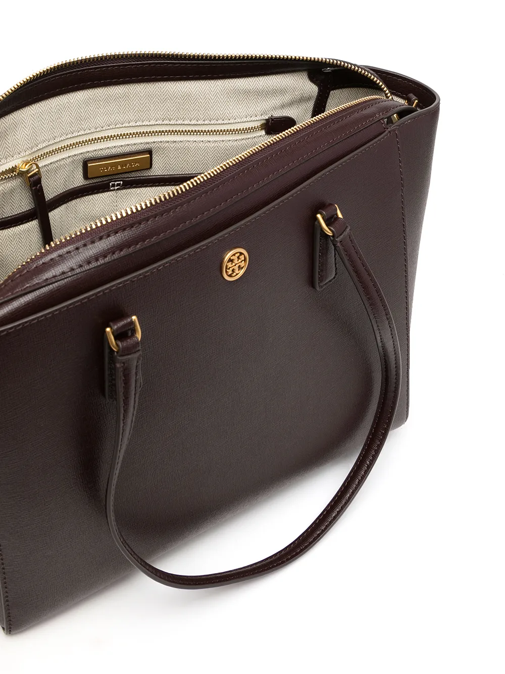 фото Tory burch маленькая сумка-тоут robinson с логотипом