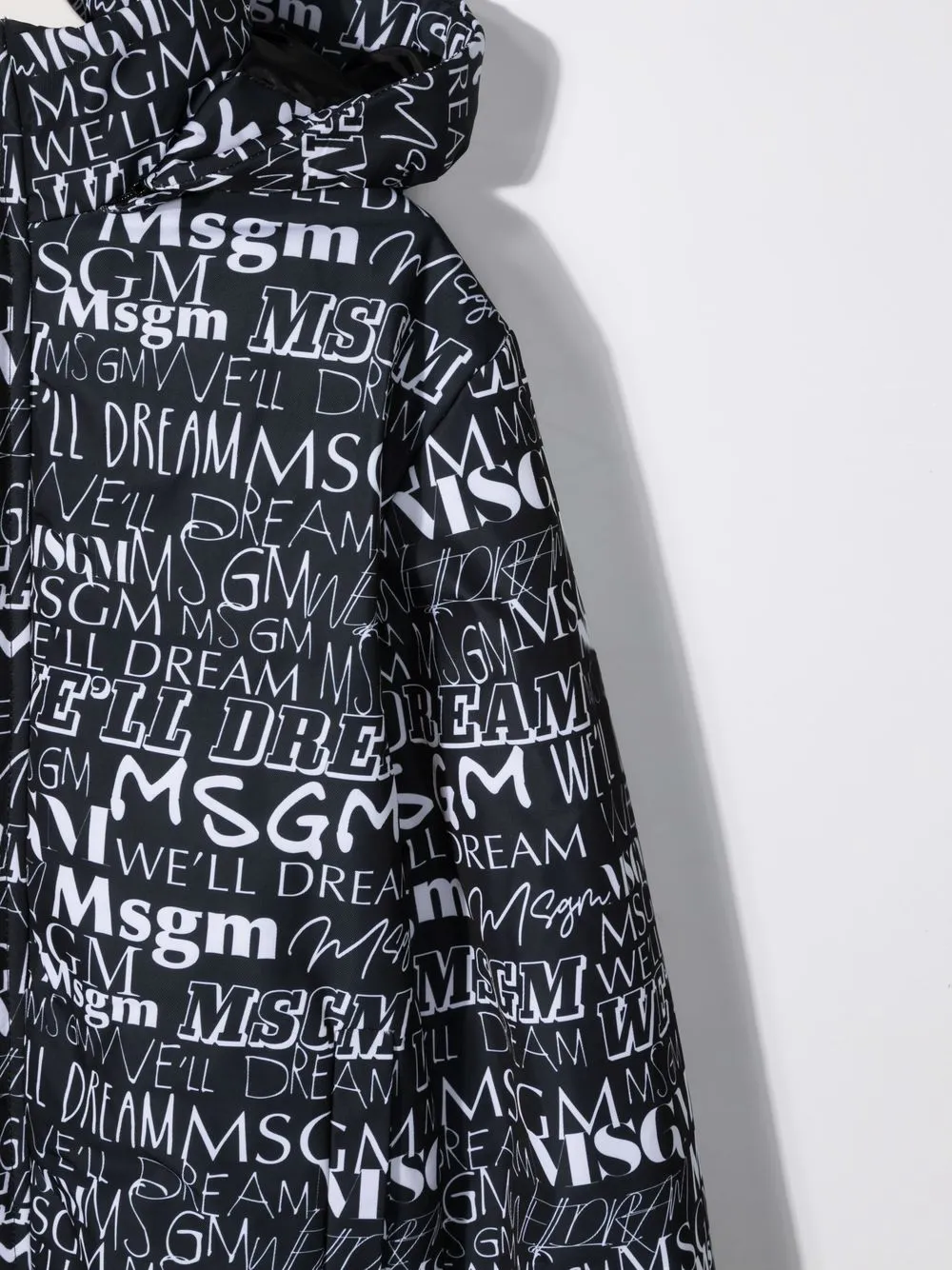 фото Msgm kids куртка с капюшоном и логотипом