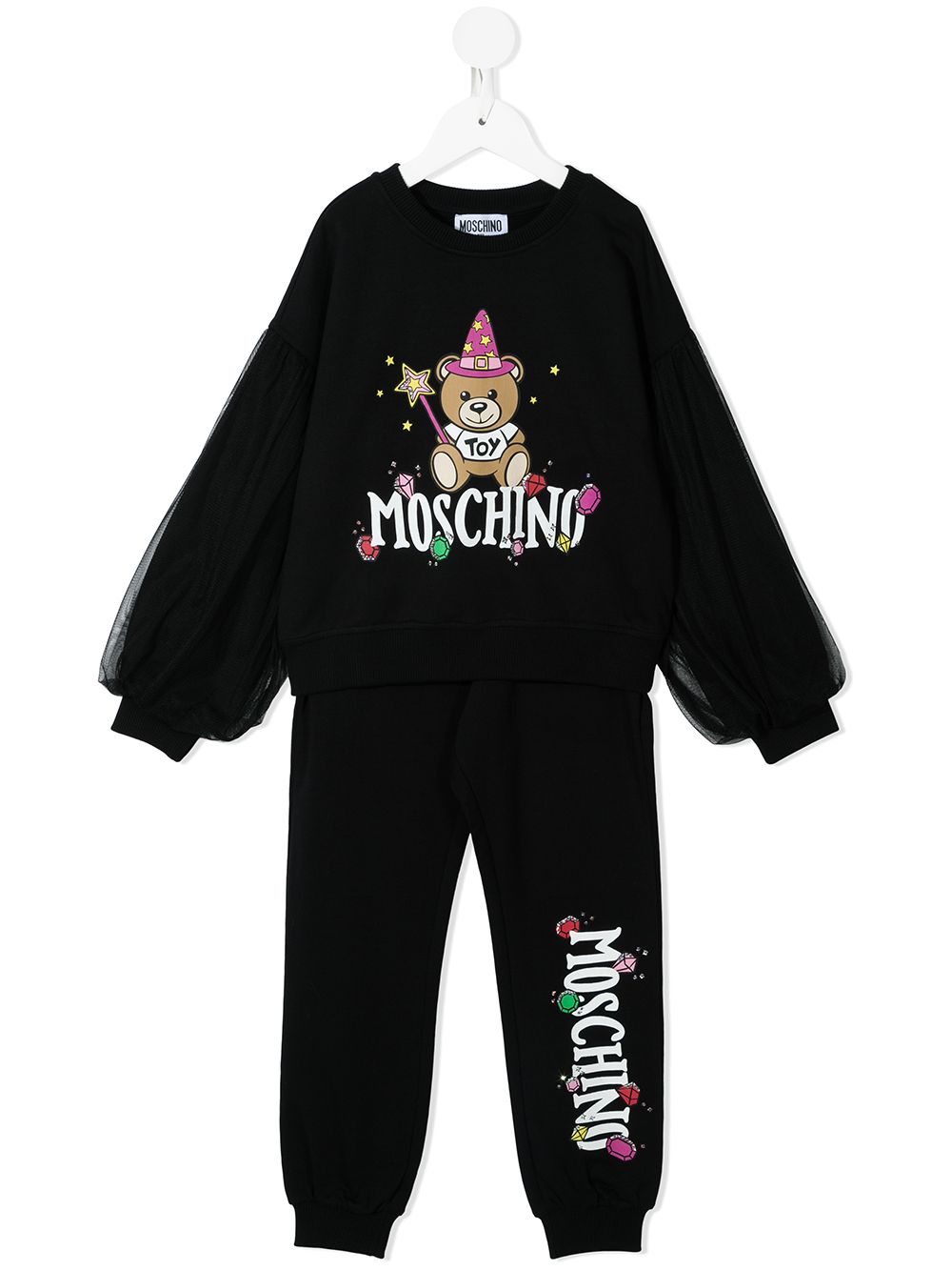 фото Moschino kids спортивный костюм с логотипом teddy bear