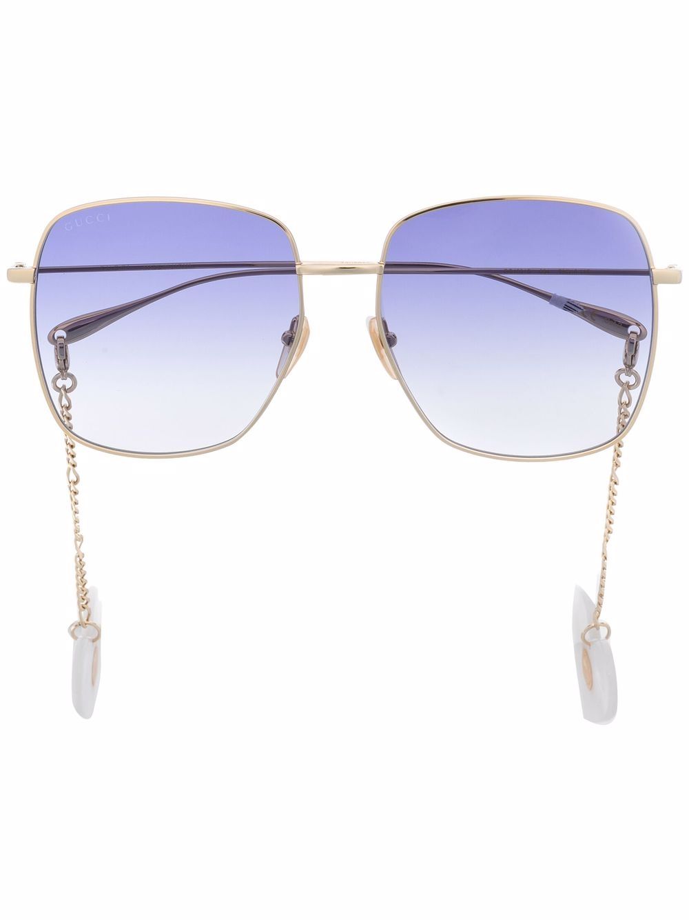 

Gucci Eyewear cat-charm square-frame sunglasses - Gold