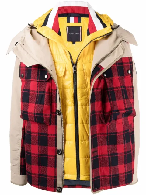 Tommy Hilfiger 3-In-1 hooded check jacket