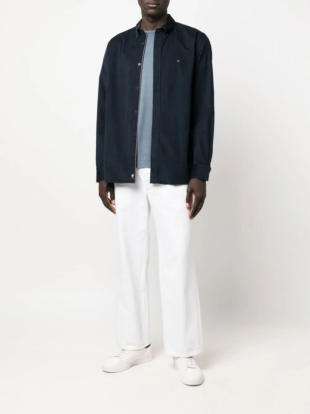 Tommy Hilfiger Ribfluwelen overhemd - Blauw