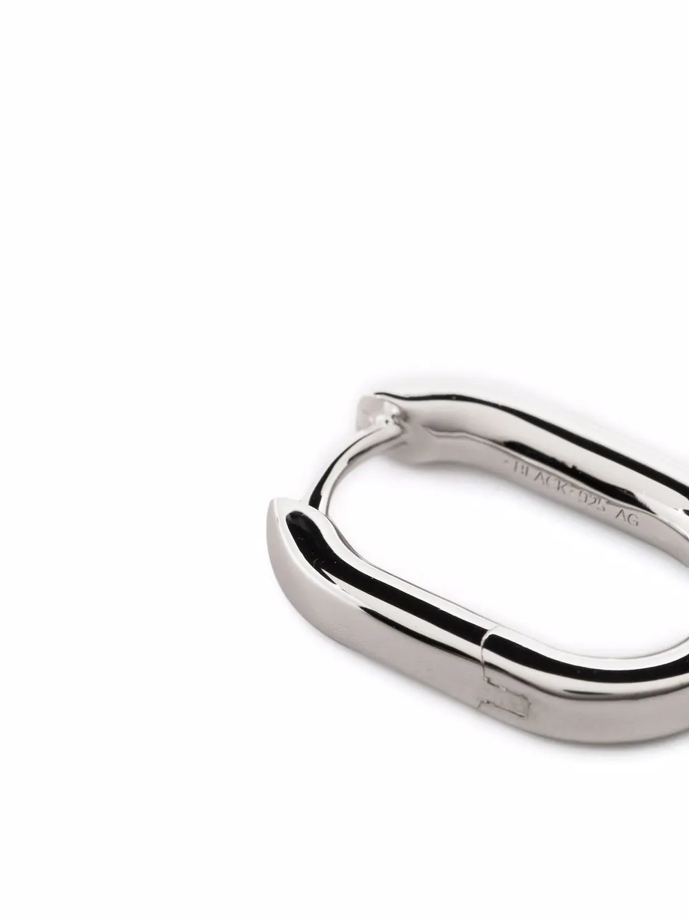 Maria Black Single Slick Huggie Earring In Silber