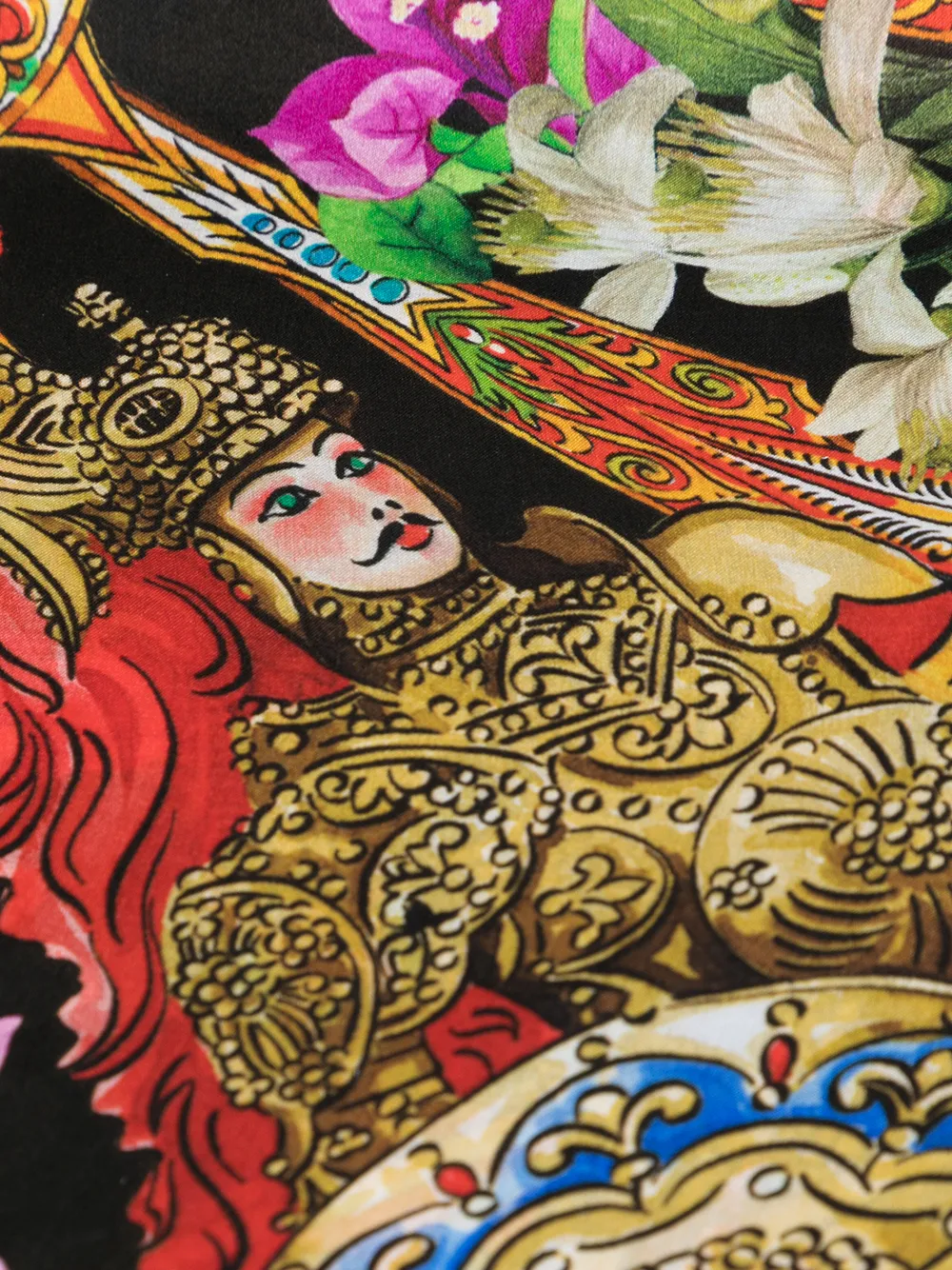 фото Dolce & gabbana шелковый платок с цветочным принтом