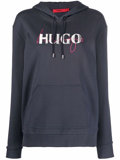 HUGO Hoodie mit Logo-Print