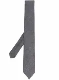 Brunello Cucinelli chevron knit wool tie - Grey