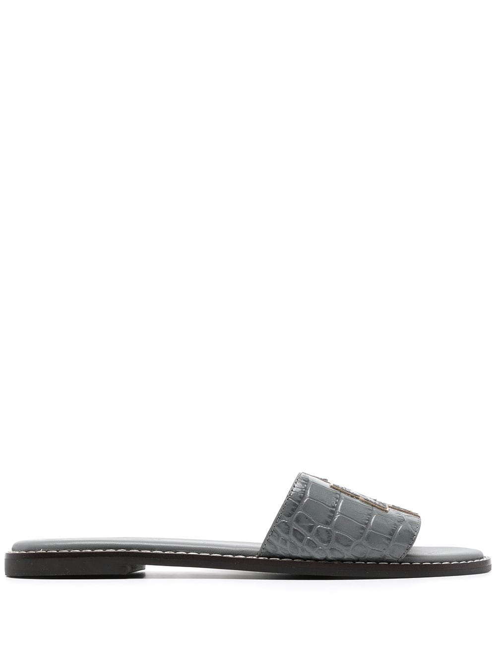 

Tory Burch sandalias con placa del logo - Gris