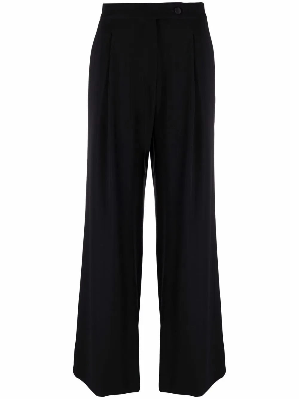 Emporio Armani high-waist wide-leg trousers | Black | Image 1