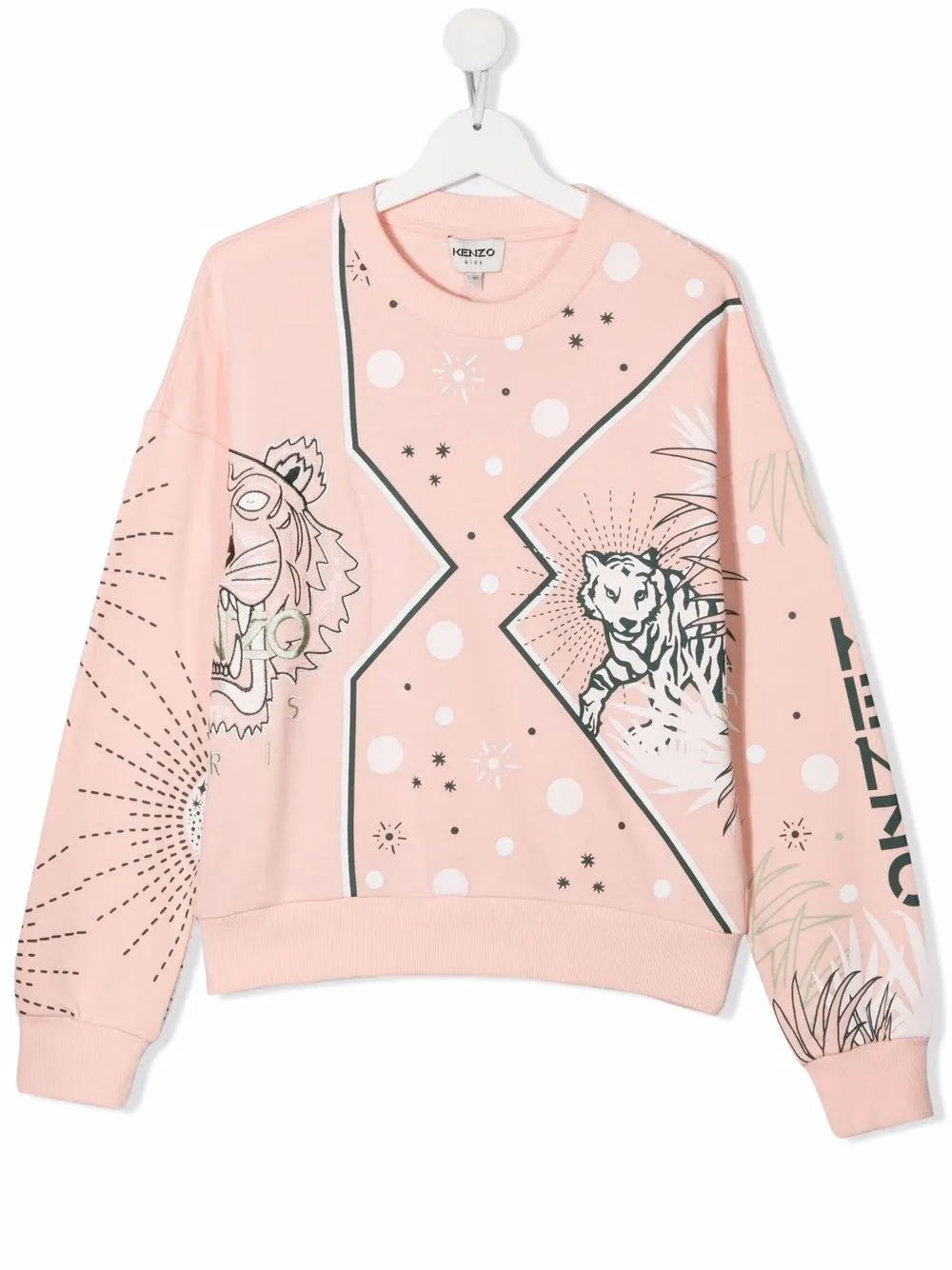 

Kenzo Kids graphic-print cotton sweatshirt - Pink