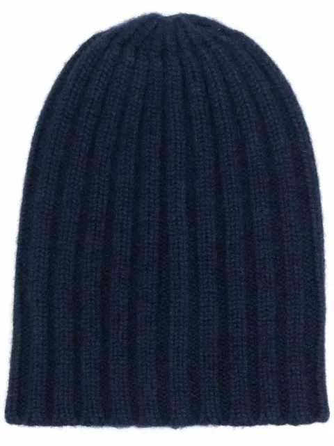 Laneus ribbed-knit cashmere beanie