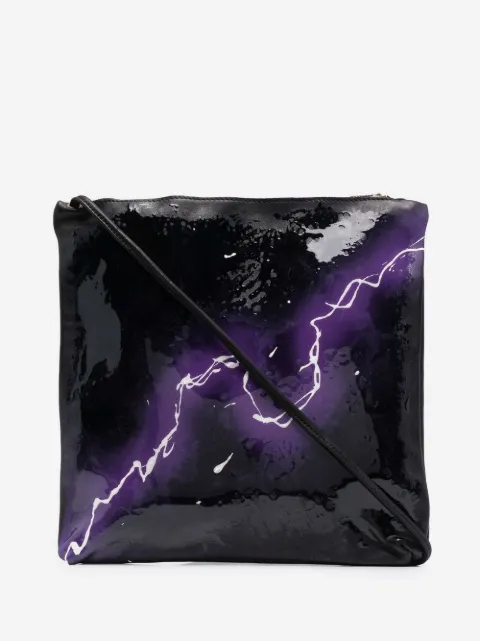 Guidi thunder-print shoulder bag
