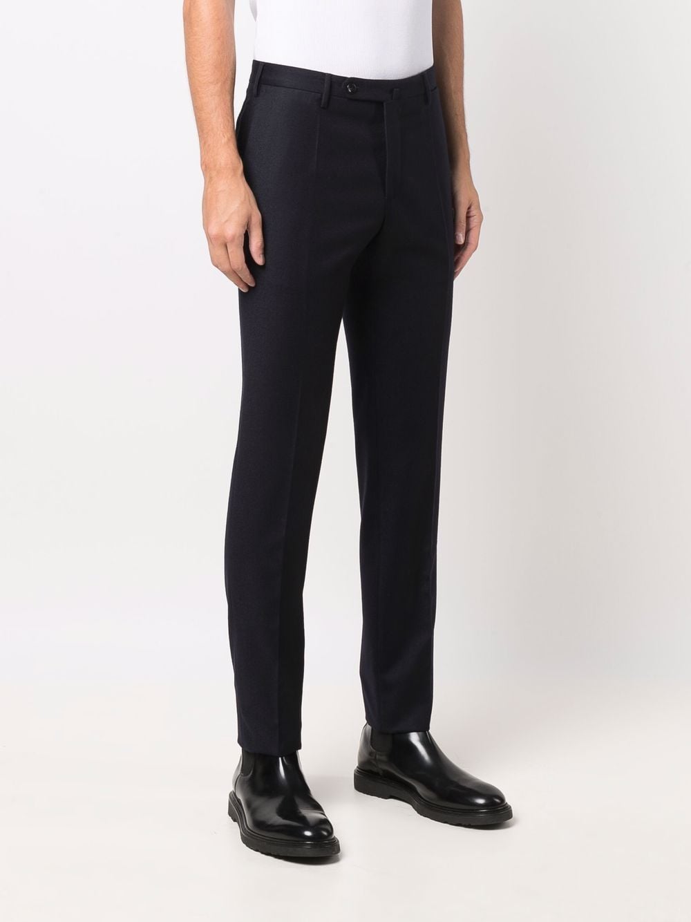 Shop Incotex Slim-fit Straight-leg Trousers In Blau