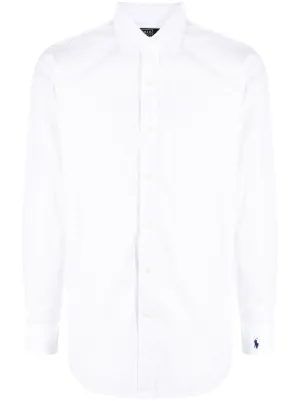 Mens white long on sale sleeve dress shirt